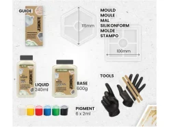 Kit Jesmonite AC100 - Dessous de verre hexagonal