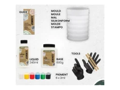 Kit Jesmonite AC100 - Pot cylindrique rayé