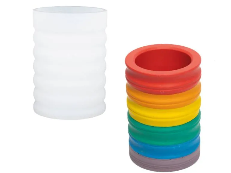 Kit Jesmonite AC100 - Pot cylindrique rayé