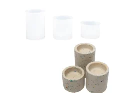 Kit Jesmonite AC100 - Trois bougeoirs