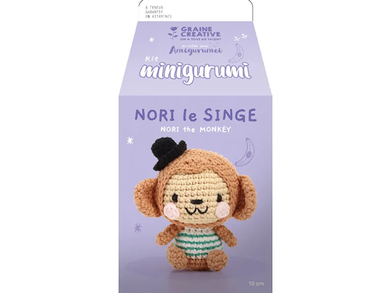 Kit Minigurumi singe Nori - Graine Creative