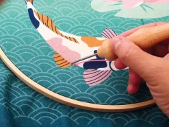 Kit punch needle carpe koi - Graine Creative