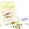 Kit Rose Moustache - tissage de perles miyuki - les broches plumes