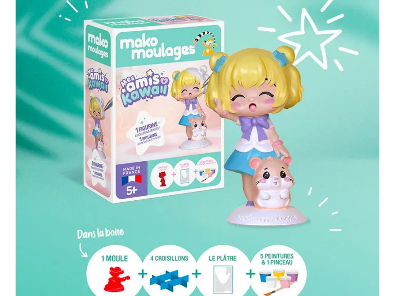 La fille et son hamster Kawaii - Mako moulages