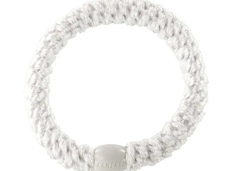Élastique cheveux Blanc pailleté - Kknekki