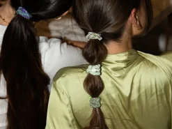 Élastique cheveux Blanc pailleté - Kknekki