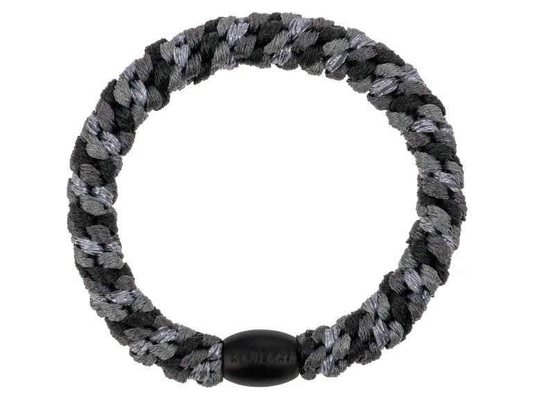 Élastique cheveux Mix Gris Charbon Pailleté - Kknekki