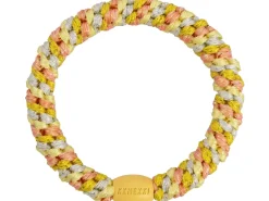 Élastique cheveux Mix jaune & pêche pailleté - Kknekki