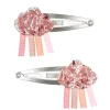 Lot de 2 Barrettes Kayla - Nuage rose à paillettes