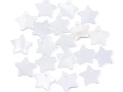 Lot de 10 breloques - étoile - coquillage naturel - 10 mm