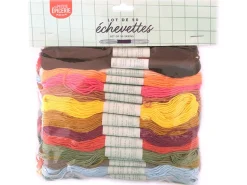 Lot de 50 échevettes- couleurs assorties