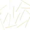 Lot de 50 clous à tête plate - Doré à l'or fin 18K - 19 mm