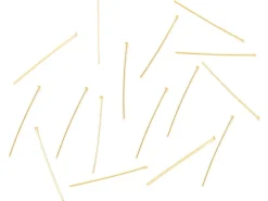 Lot de 50 clous à tête plate - Doré à l'or fin 18K - 19 mm