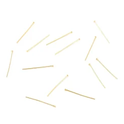 Lot de 50 clous à tête plate - Doré à l'or fin 18K - 19 mm