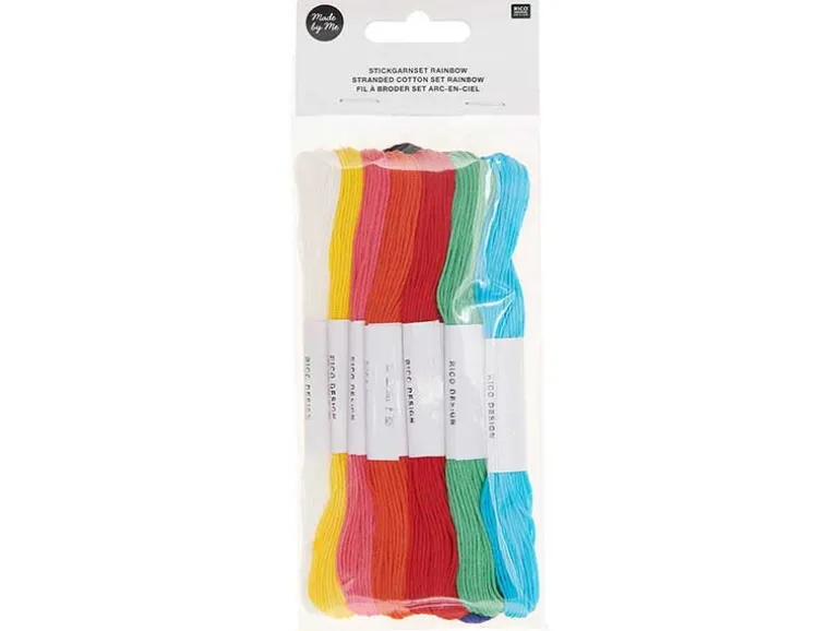 Lot de 10 Fils à broder – Set arc-en-ciel