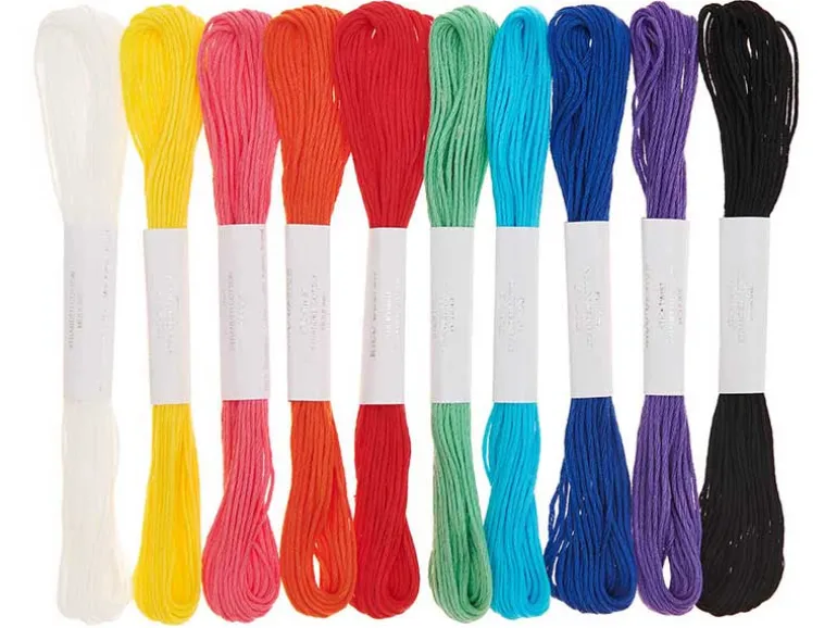 Lot de 10 Fils à broder – Set arc-en-ciel