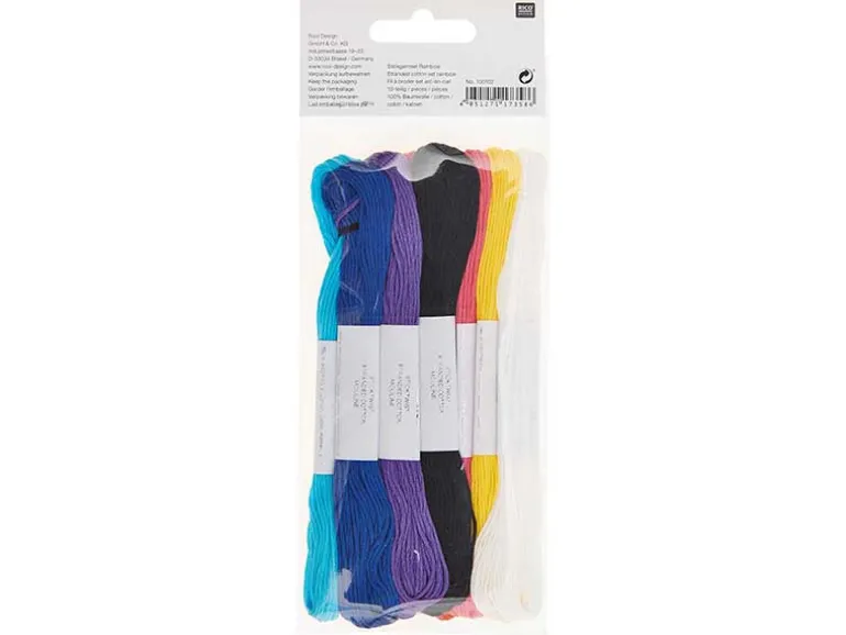 Lot de 10 Fils à broder – Set arc-en-ciel