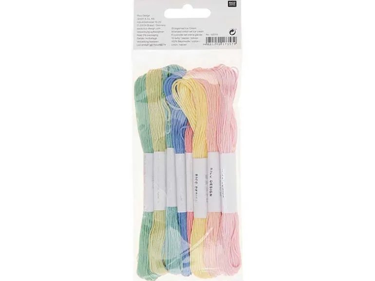 Lot de 10 Fils à broder – Set crème glacée