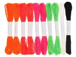 Lot de 10 Fils à broder – Set fluo