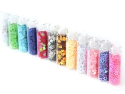 lot de 12 fioles remplies de paillettes