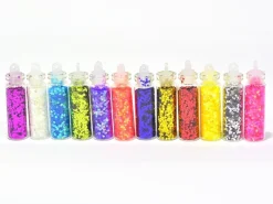 lot de 12 fioles remplies de paillettes