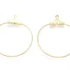 Lot de 2 intercalaires créoles 33 mm - doré à l'or fin 18k