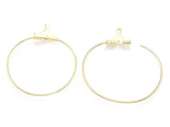 Lot de 2 intercalaires créoles 33 mm - doré à l'or fin 18k