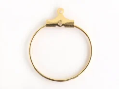Lot de 2 intercalaires créoles 20mm - doré à l'or fin 18K