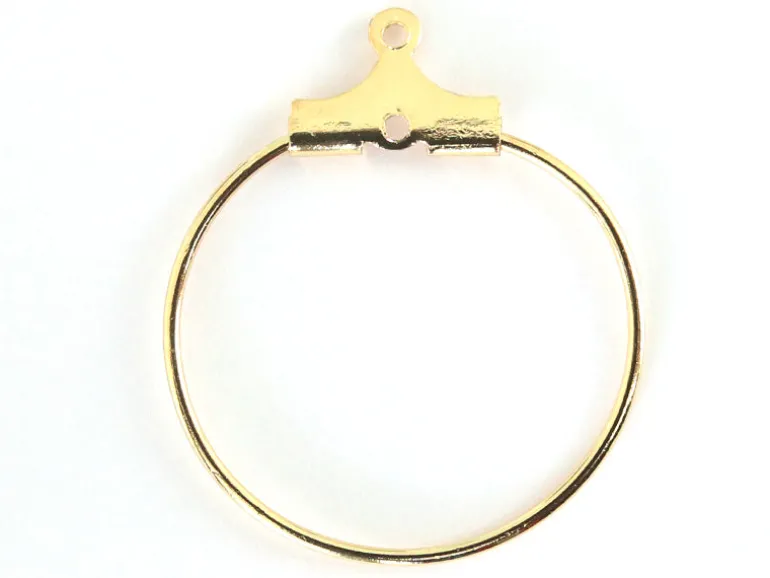 Lot de 2 intercalaires créoles 20mm - doré à l'or fin 18K