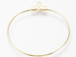 Lot de 2 intercalaires créoles 39 mm - doré à l'or fin 18k