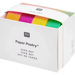 Lot de 4 Masking tapes fluo - Rico Design