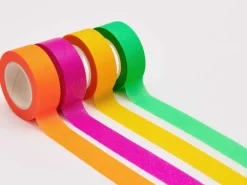 Lot de 4 Masking tapes fluo - Rico Design