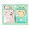 Lot de 2 Mini blocs mémo pochettes Twins - Vert et blanc