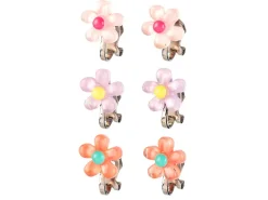 Lot de 3 paires de boucles d'oreilles à clip - Fleur
