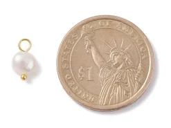 Lot de 5 pendentifs en perle de culture - 10 x 5 mm