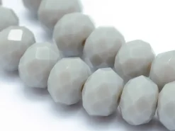 Lot de 50 perles à facettes en verre 8x6 mm - bleu et vert