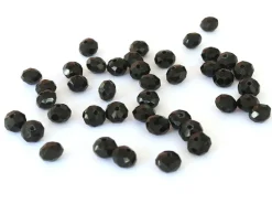 Lot de 50 perles à facettes en verre 8x6 mm - noir