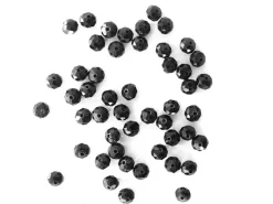 Lot de 50 perles à facettes en verre 8x6 mm - noir