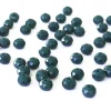 Lot de 50 perles à facettes en verre 8x6 mm - vert sapin