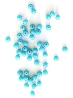 Lot de 50 perles à facettes en verre 4x6 mm - vert d'eau