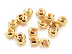 Lot de 100 perles cache noeuds - Doré