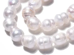 Lot de 20 perles de culture - forme grain de riz - 8 à 10 mm