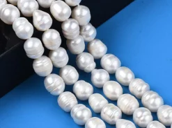 Lot de 20 perles de culture - forme grain de riz - 8 à 10 mm