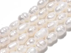 Lot de 20 perles de culture - Forme grain de riz - 6 à 12 mm