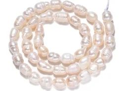Lot de 20 perles de culture - Forme grain de riz - 6 à 12 mm