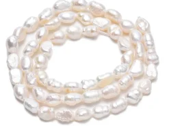 Lot de 20 perles de culture - forme graine - 4 à 8 mm