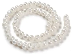 Lot de 20 perles de culture - Forme graine - 6 mm