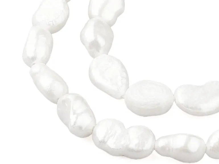 Lot de 10 perles de culture - forme irrégulière - 8 à 14 mm