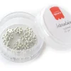 Lot de 20 perles heishi intercalaire - Fleurs argentées 6 x 2 mm