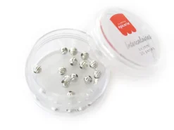 Lot de 20 perles heishi intercalaire - Boules argentées 4 x 3 mm